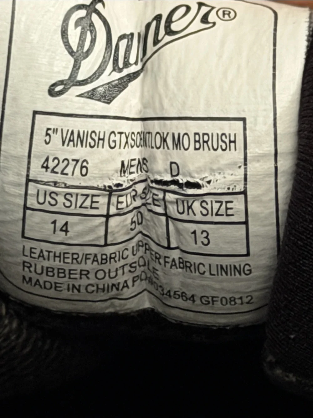 Danner vanish gtx